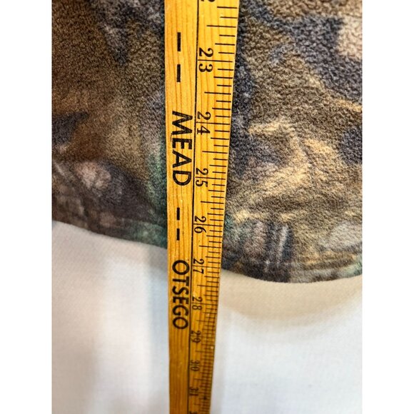 Realtree Men Full Zip Fleece Jacket Medium Brown Camo Hunting Outdoors Mock Neck - Picture 8 of 12